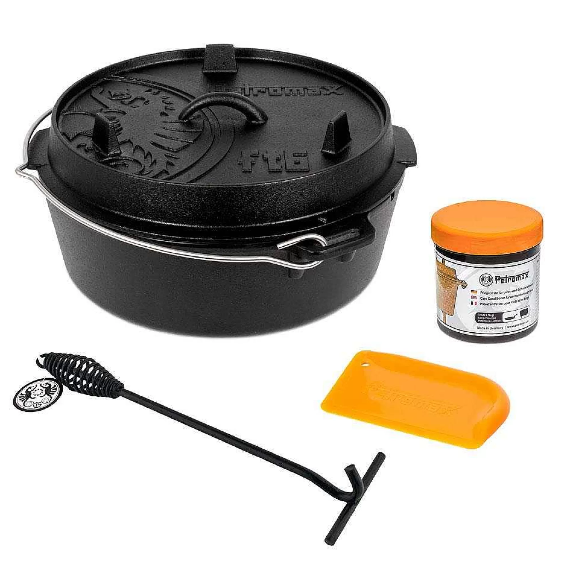 Hot Fire Pot Ft6-T Starter Set - Dutch Oven Set 6 Liters Dutch Oven/Fire Pots