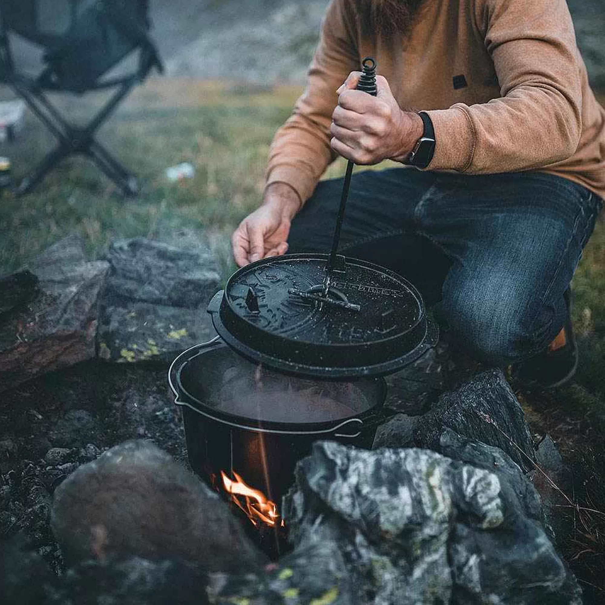 Hot Fire Pot Ft9-T Starter Set- Dutch Oven Set 9 Liters Dutch Oven/Fire Pots